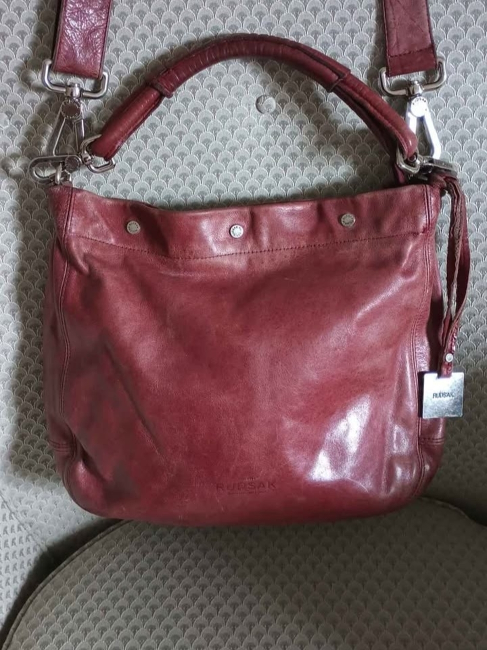 Rudsak Red Leather Hobo Bag